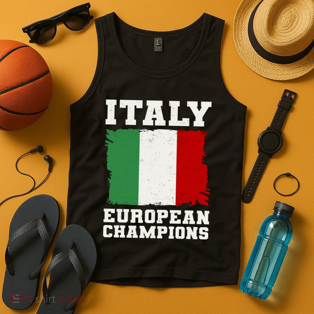 Italy Europeon Champions Distressed Flag Tank Top
