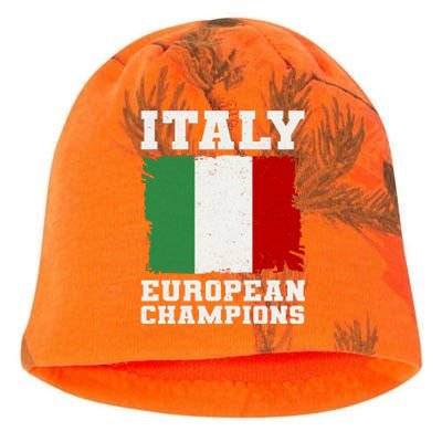 Italy Europeon Champions Distressed Flag Kati - Camo Knit Beanie