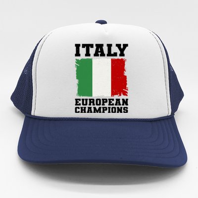 Italy Europeon Champions Distressed Flag Trucker Hat