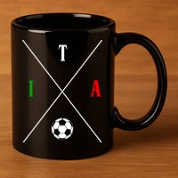 Italy ITA Soccer 11oz C Handle Ceramic Mug