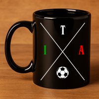Italy ITA Soccer 11oz C Handle Ceramic Mug
