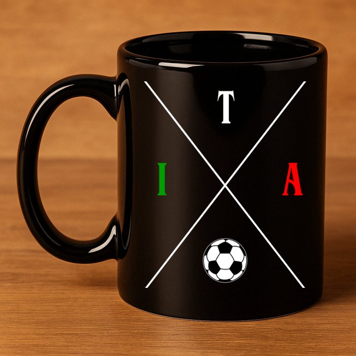 Italy ITA Soccer 11oz C Handle Ceramic Mug
