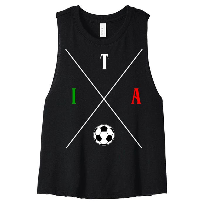 Italy ITA Soccer Women's Racerback Cropped Tank