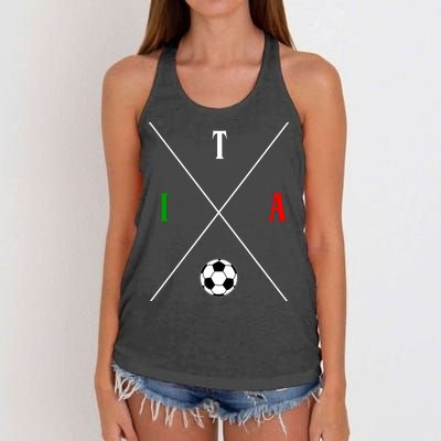 Italy ITA Soccer Women's Knotted Racerback Tank