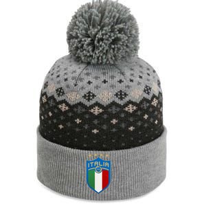 Italy Italia Football Soccer Shield Logo The Baniff Cuffed Pom Beanie