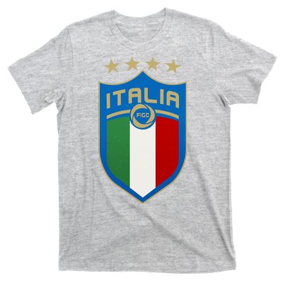 Italy Italia Football Soccer Shield Logo T-Shirt