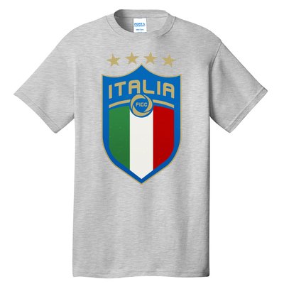 Italy Italia Football Soccer Shield Logo Tall T-Shirt