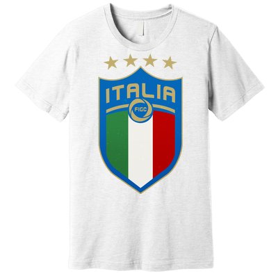 Italy Italia Football Soccer Shield Logo Premium T-Shirt