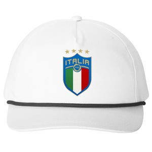 Italy Italia Football Soccer Shield Logo Snapback Five-Panel Rope Hat