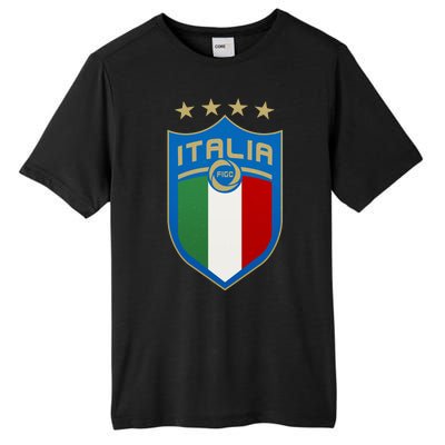 Italy Italia Football Soccer Shield Logo Tall Fusion ChromaSoft Performance T-Shirt