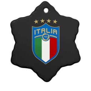 Italy Italia Football Soccer Shield Logo Ceramic Star Ornament