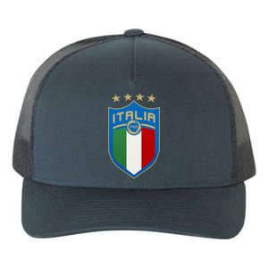 Italy Italia Football Soccer Shield Logo Yupoong Adult 5-Panel Trucker Hat