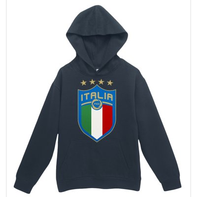 Italy Italia Football Soccer Shield Logo Urban Pullover Hoodie