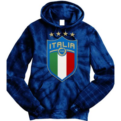 Italy Italia Football Soccer Shield Logo Tie Dye Hoodie