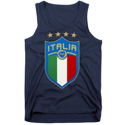 Italy Italia Football Soccer Shield Logo Tank Top