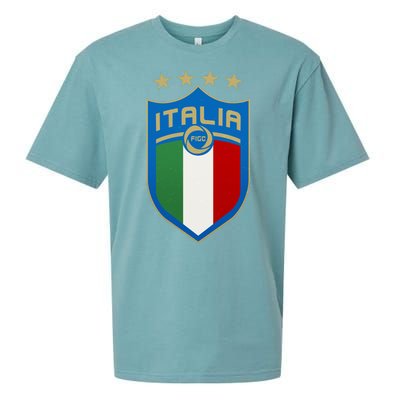 Italy Italia Football Soccer Shield Logo Sueded Cloud Jersey T-Shirt