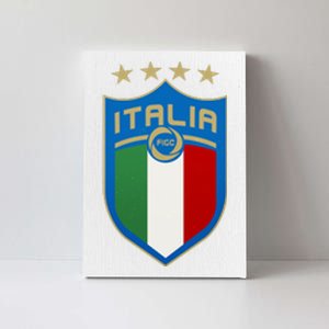 Italy Italia Football Soccer Shield Logo Canvas