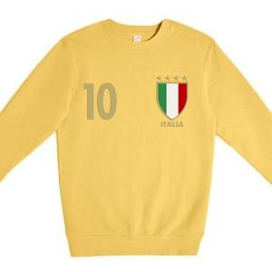 Italy Italia No 10 Futbol Soccer Jersey Premium Crewneck Sweatshirt