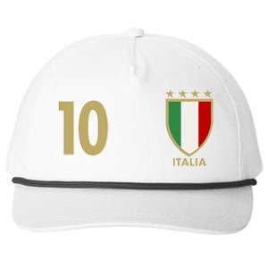 Italy Italia No 10 Futbol Soccer Jersey Snapback Five-Panel Rope Hat