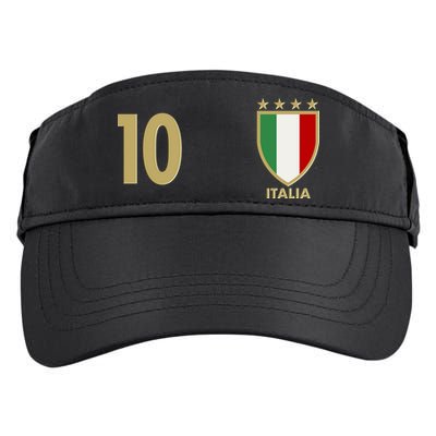 Italy Italia No 10 Futbol Soccer Jersey Adult Drive Performance Visor