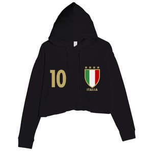 Italy Italia No 10 Futbol Soccer Jersey Crop Fleece Hoodie