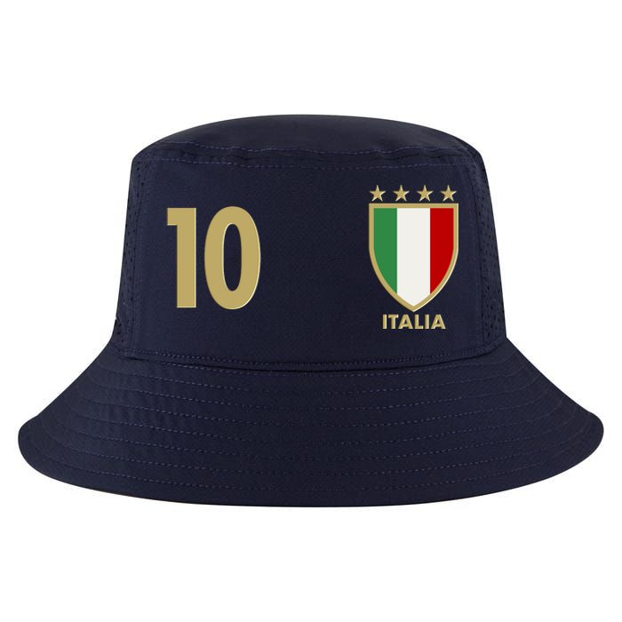 Italy Italia No 10 Futbol Soccer Jersey Cool Comfort Performance Bucket Hat