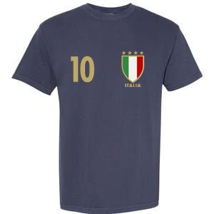 Italy Italia No 10 Futbol Soccer Jersey Garment-Dyed Heavyweight T-Shirt