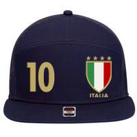 Italy Italia No 10 Futbol Soccer Jersey 7 Panel Mesh Trucker Snapback Hat