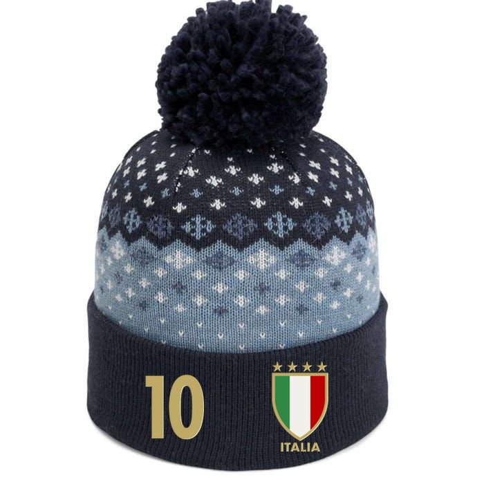 Italy Italia No 10 Futbol Soccer Jersey The Baniff Cuffed Pom Beanie