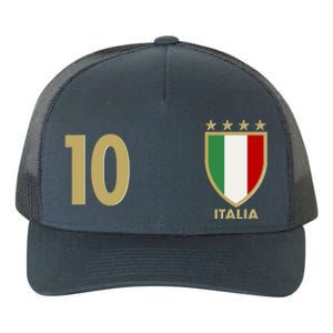 Italy Italia No 10 Futbol Soccer Jersey Yupoong Adult 5-Panel Trucker Hat