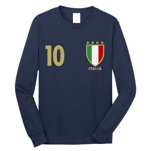 Italy Italia No 10 Futbol Soccer Jersey Long Sleeve Shirt