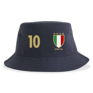 Italy Italia No 10 Futbol Soccer Jersey Sustainable Bucket Hat