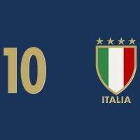 Italy Italia No 10 Futbol Soccer Jersey Button