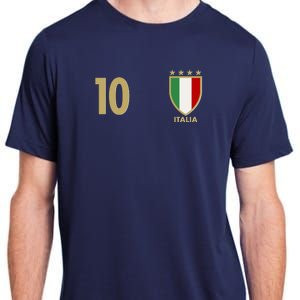 Italy Italia No 10 Futbol Soccer Jersey Adult ChromaSoft Performance T-Shirt