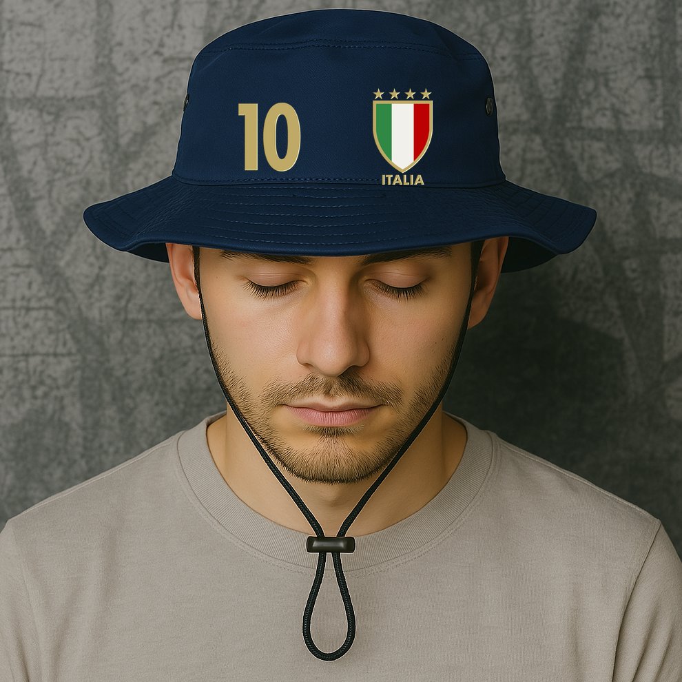 Italy Italia No 10 Futbol Soccer Jersey Bucket Hat
