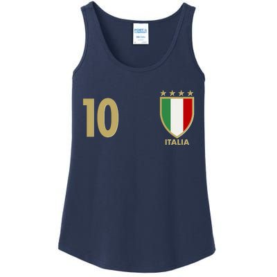 Italy Italia No 10 Futbol Soccer Jersey Ladies Essential Tank