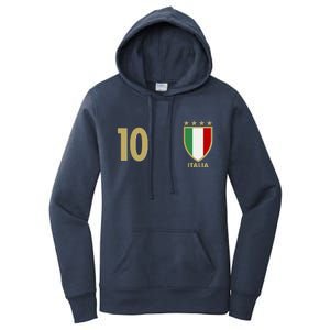 Italy Italia No 10 Futbol Soccer Jersey Women's Pullover Hoodie