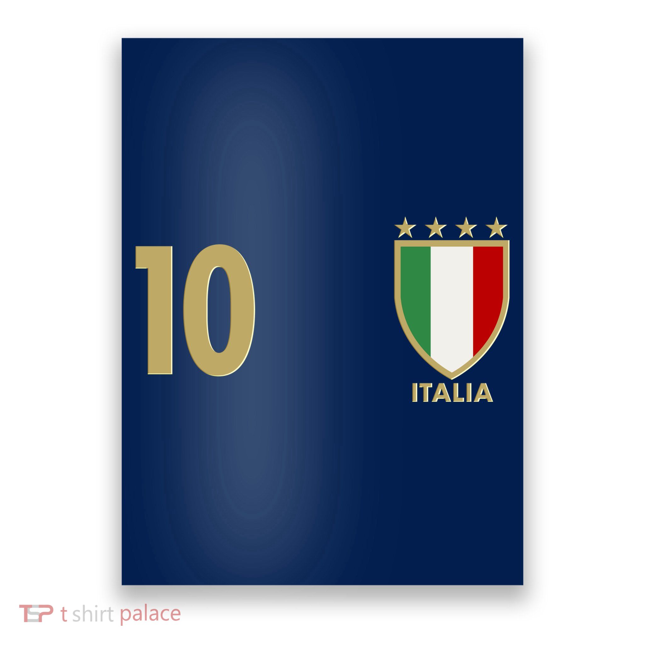 Italy Italia No 10 Futbol Soccer Jersey Poster