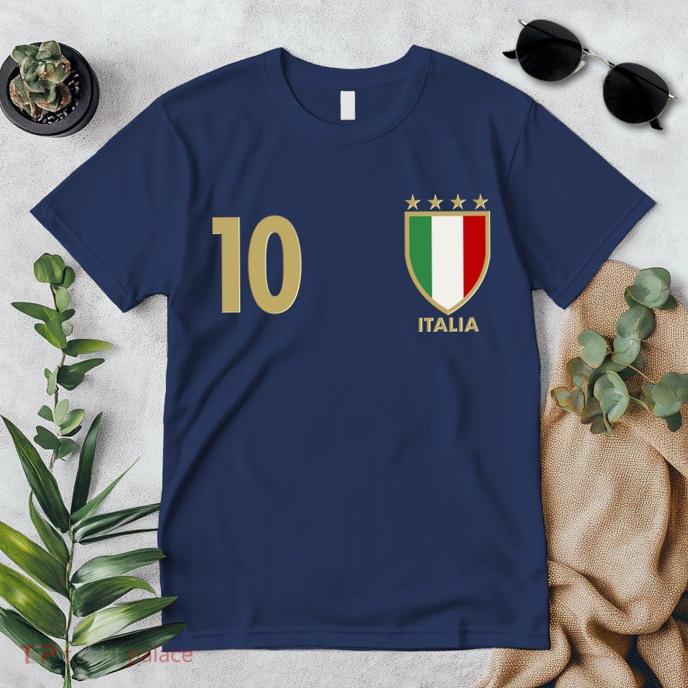 Italy Italia No 10 Futbol Soccer Jersey Premium T-Shirt