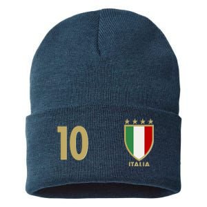 Italy Italia No 10 Futbol Soccer Jersey Sustainable Knit Beanie