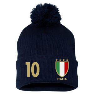 Italy Italia No 10 Futbol Soccer Jersey Pom Pom 12in Knit Beanie