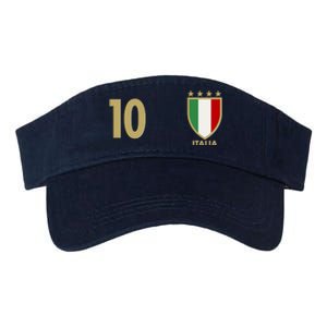 Italy Italia No 10 Futbol Soccer Jersey Valucap Bio-Washed Visor