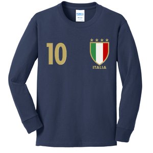 Italy Italia No 10 Futbol Soccer Jersey Kids Long Sleeve Shirt