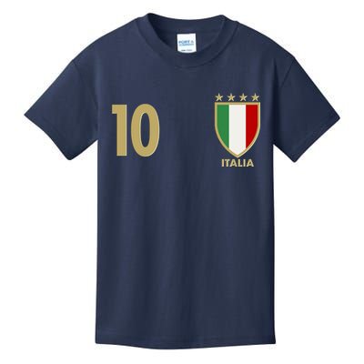 Italy Italia No 10 Futbol Soccer Jersey Kids T-Shirt