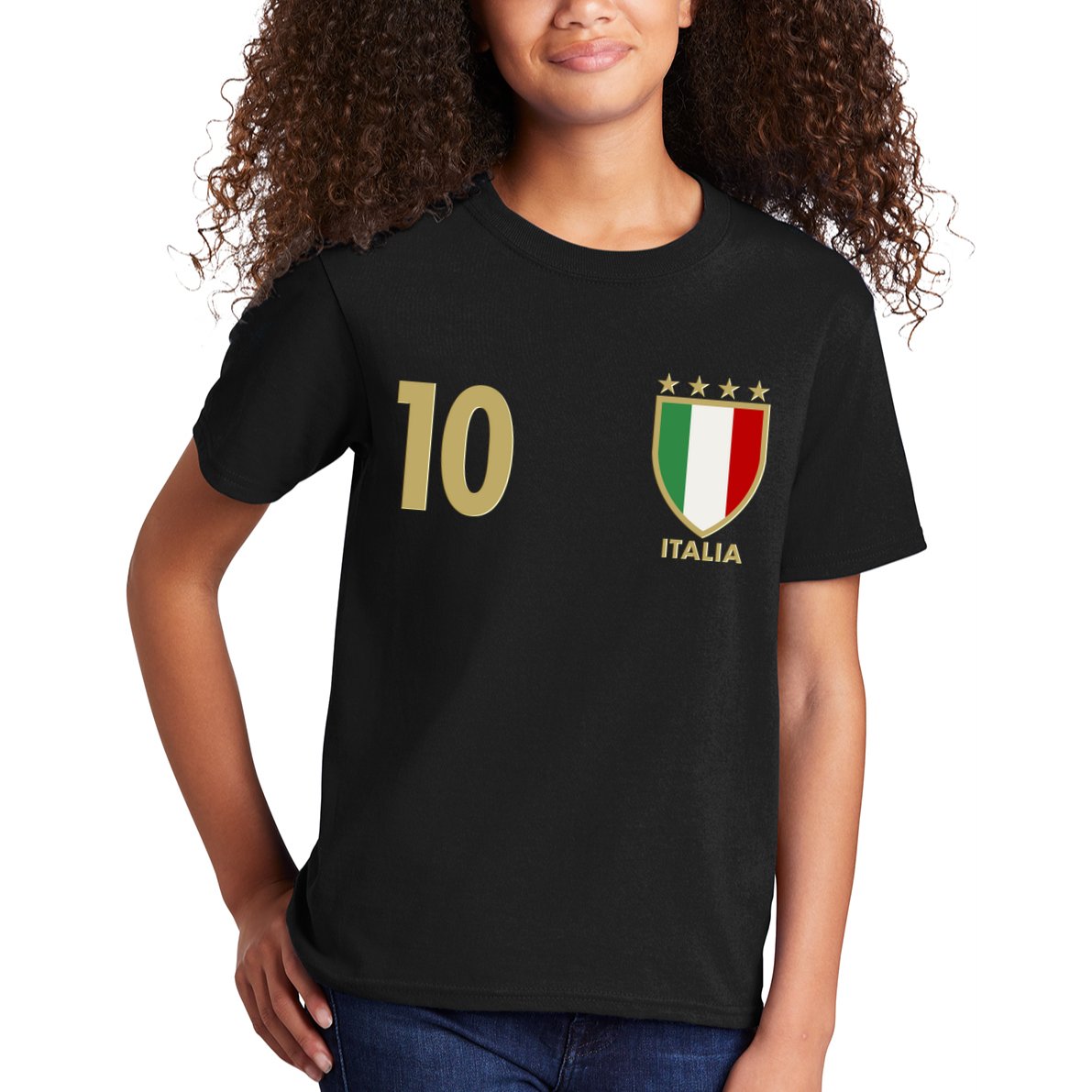 Italy Italia No 10 Futbol Soccer Jersey Kids T-Shirt
