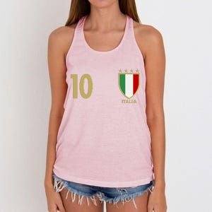 Italy Italia No 10 Futbol Soccer Jersey Women's Knotted Racerback Tank