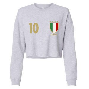 Italy Italia No 10 Futbol Soccer Jersey Cropped Pullover Crew