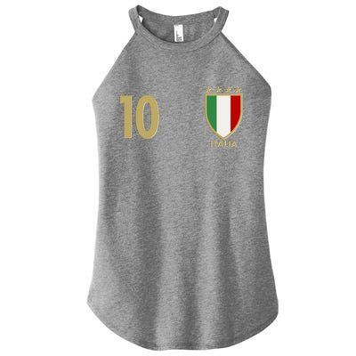 Italy Italia No 10 Futbol Soccer Jersey Women’s Perfect Tri Rocker Tank