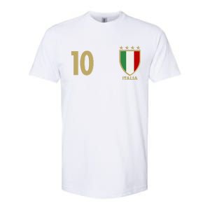 Italy Italia No 10 Futbol Soccer Jersey Softstyle CVC T-Shirt