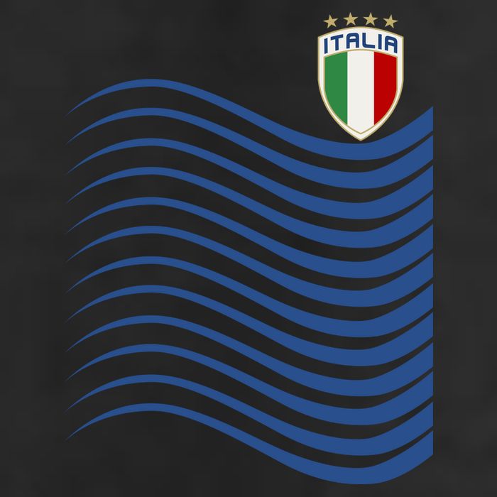Italy Italia Soccer Futbol Jersey Wave 7 Panel Mesh Trucker Snapback Hat
